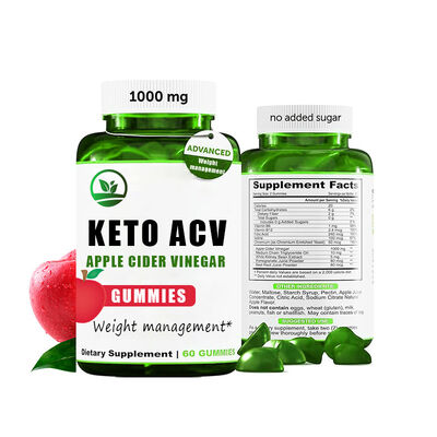 qualité Vinaigre Keto Cidre de pomme Gummies sans sucre en vrac avec vitamine B6 pour augmenter l'énergie Slim Fit usine