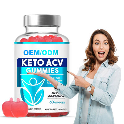 qualidade Logotipo OEM Emagrecimento Keto Maçã Cider Gummies Vinagre Fibra dietética fábrica