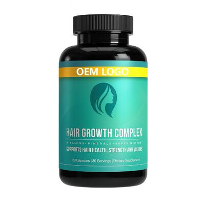 calidad Biotina pastillas para el cuidado del cabello vitaminas personalizadas para mujeres 60 cápsulas fábrica
