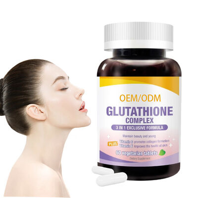 qualité Le blanchiment éclaircissant le glutathion de soins de la peau marque sur tablette le supplément d'OEM avec la vitamine C usine